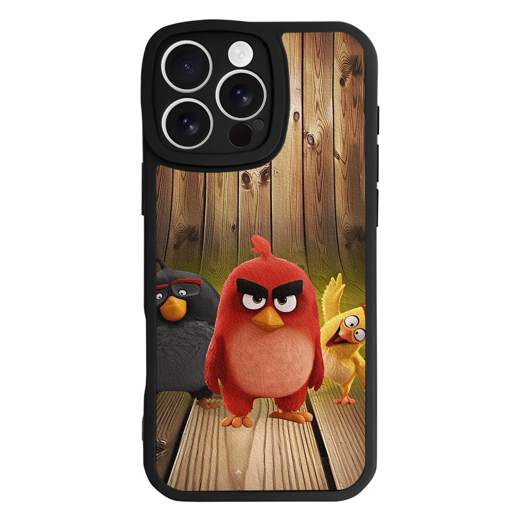 （画像用） Angry Birds アングリーバード 【iPhone 16シリーズ対応】シリコンスマホケース（レザー調） 材質：シリコン